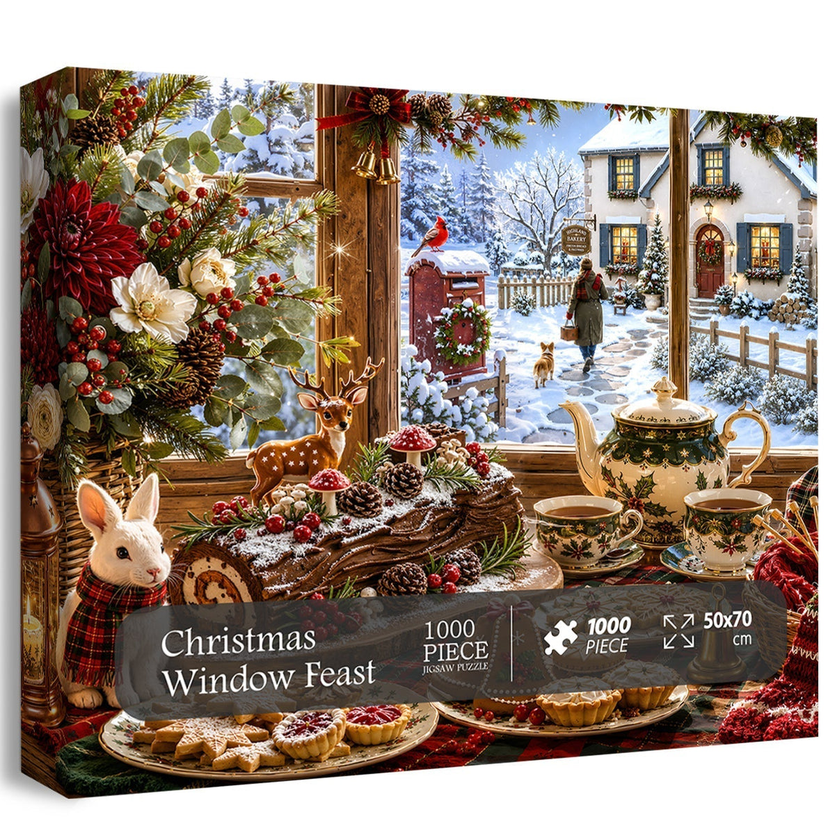 Christmas Window Feast Jigsaw Puzzle 1000 Pieces
