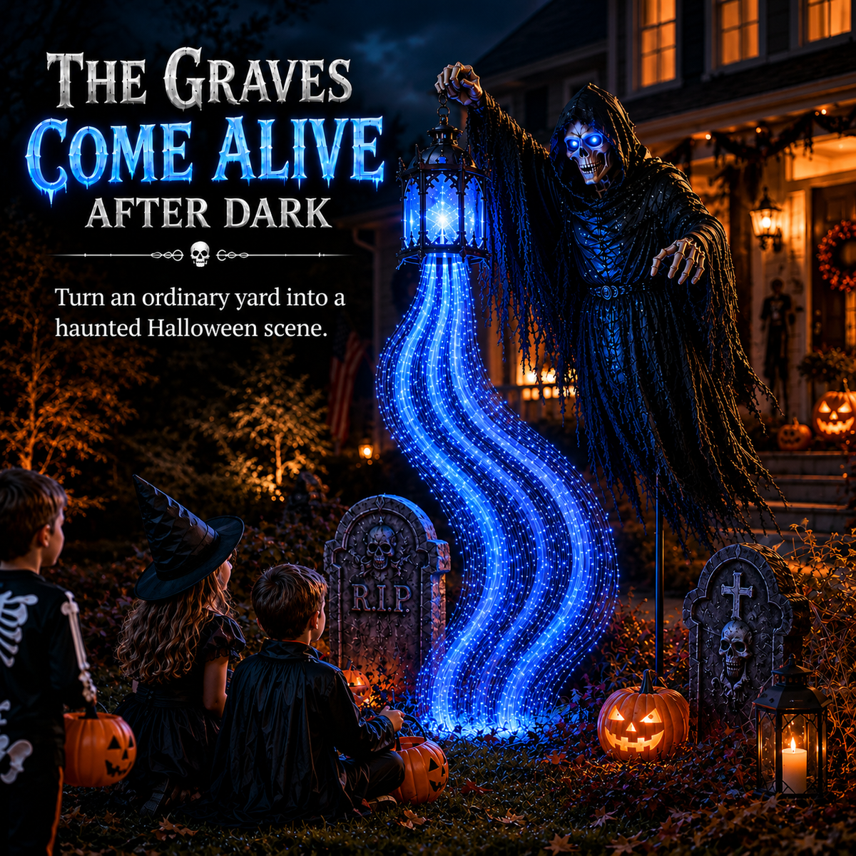 🎁Today 50% OFF🎁💀Animated Soul Harvester Solar Garden Light