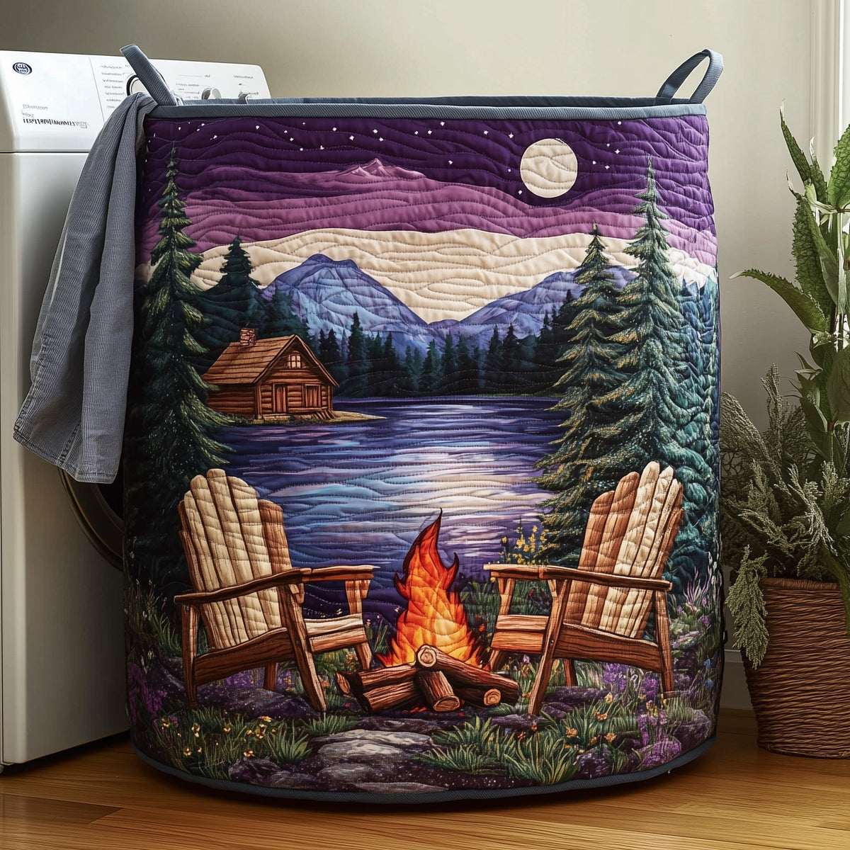 Camping Vibe Quilted Laundry Basket GFTOHD10258
