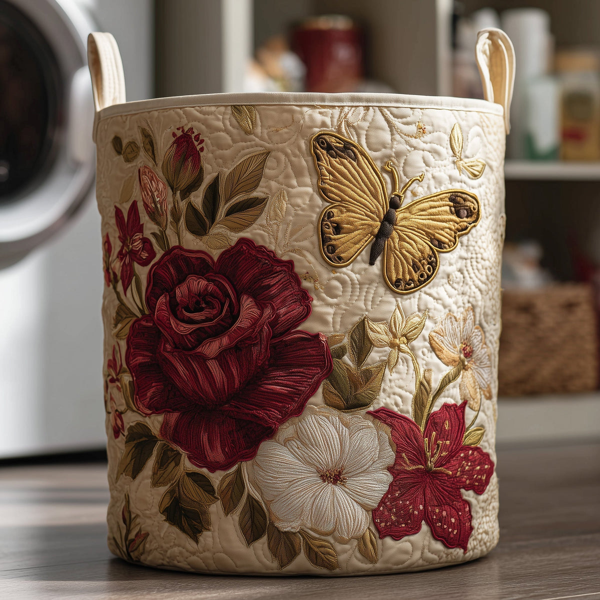 Butterfly Heaven Quilted Laundry Basket GFTOHD9689