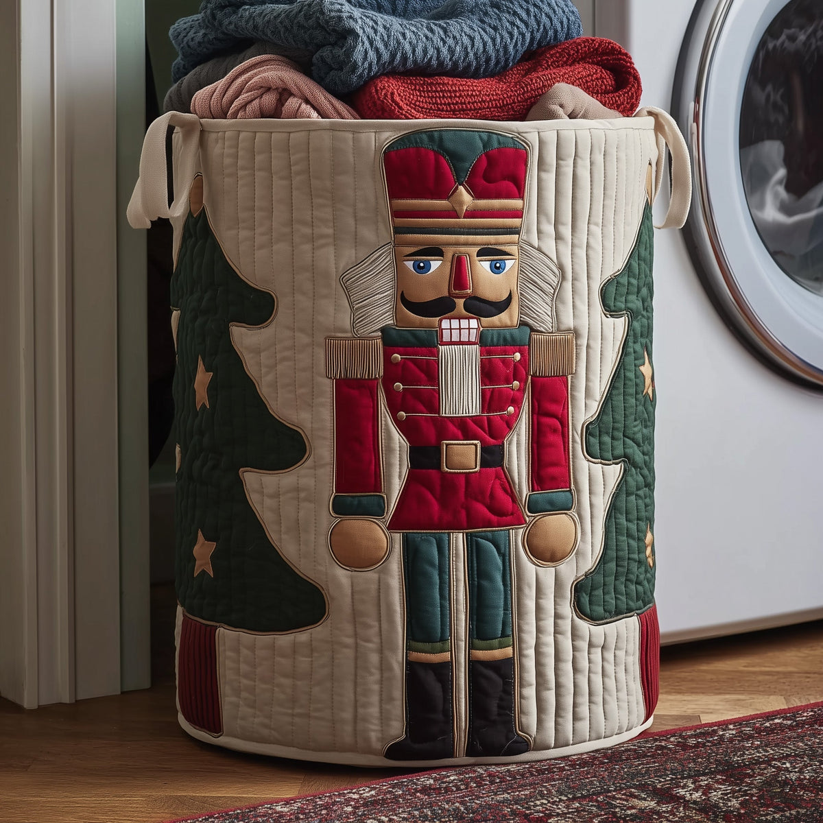 Nutcracker Quilted Laundry Basket GFTONT2645