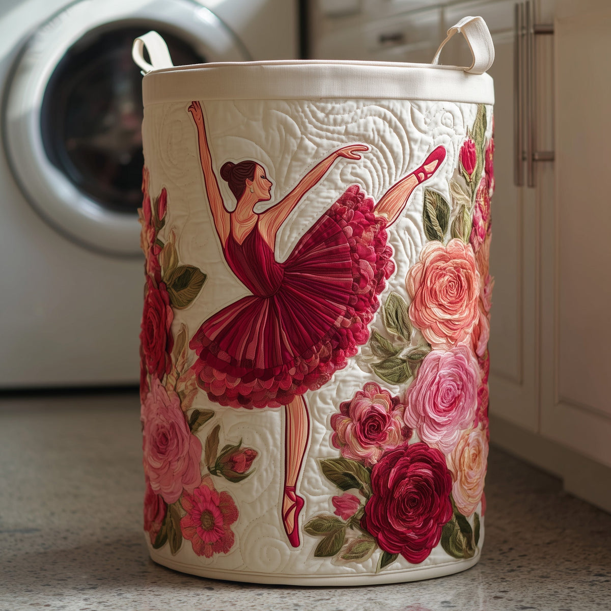 Ballerina Quilted Laundry Basket GFTONT3125