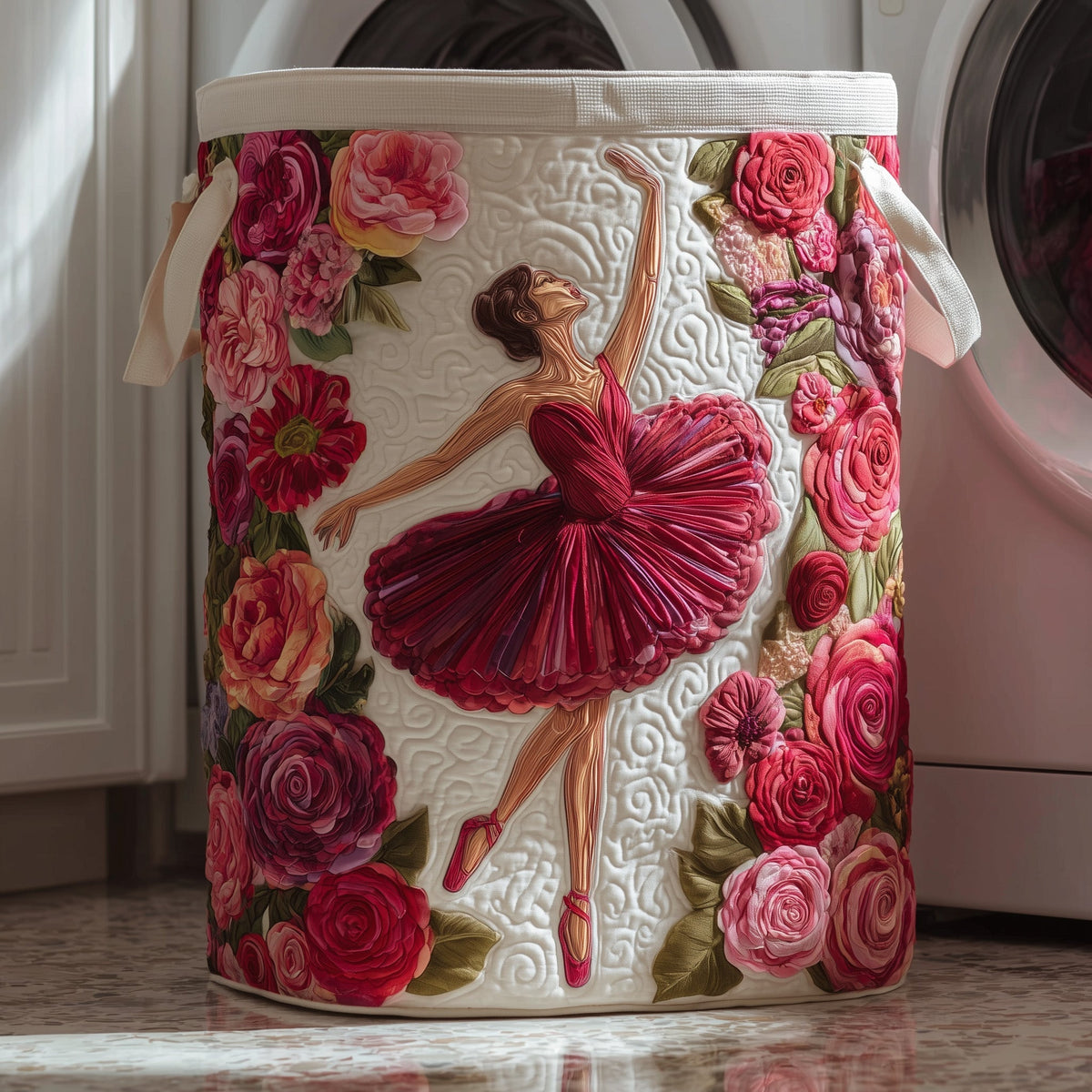 Ballerina Quilted Laundry Basket GFTONT3126