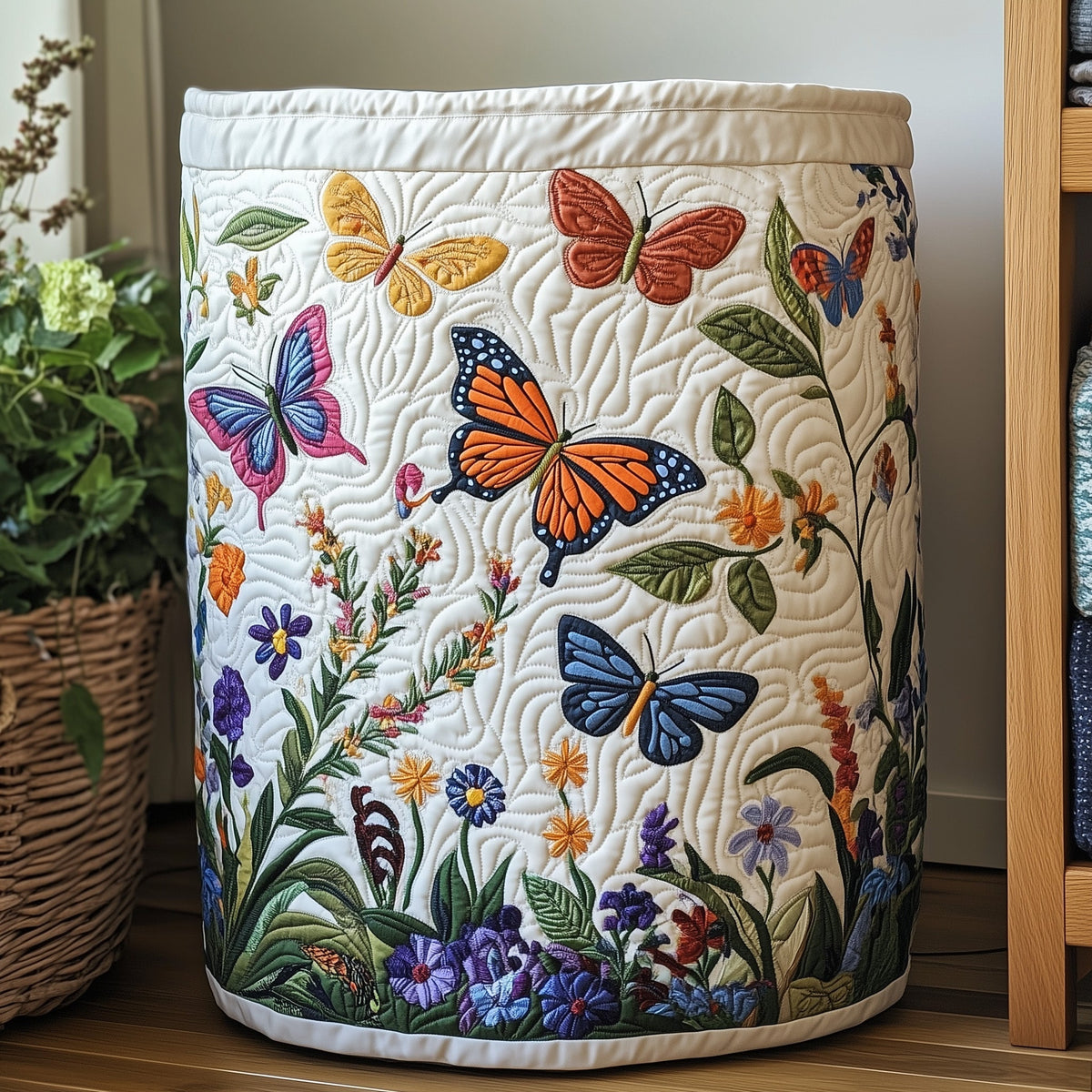 Floral Harmony Quilted Laundry Basket GFTONT3740