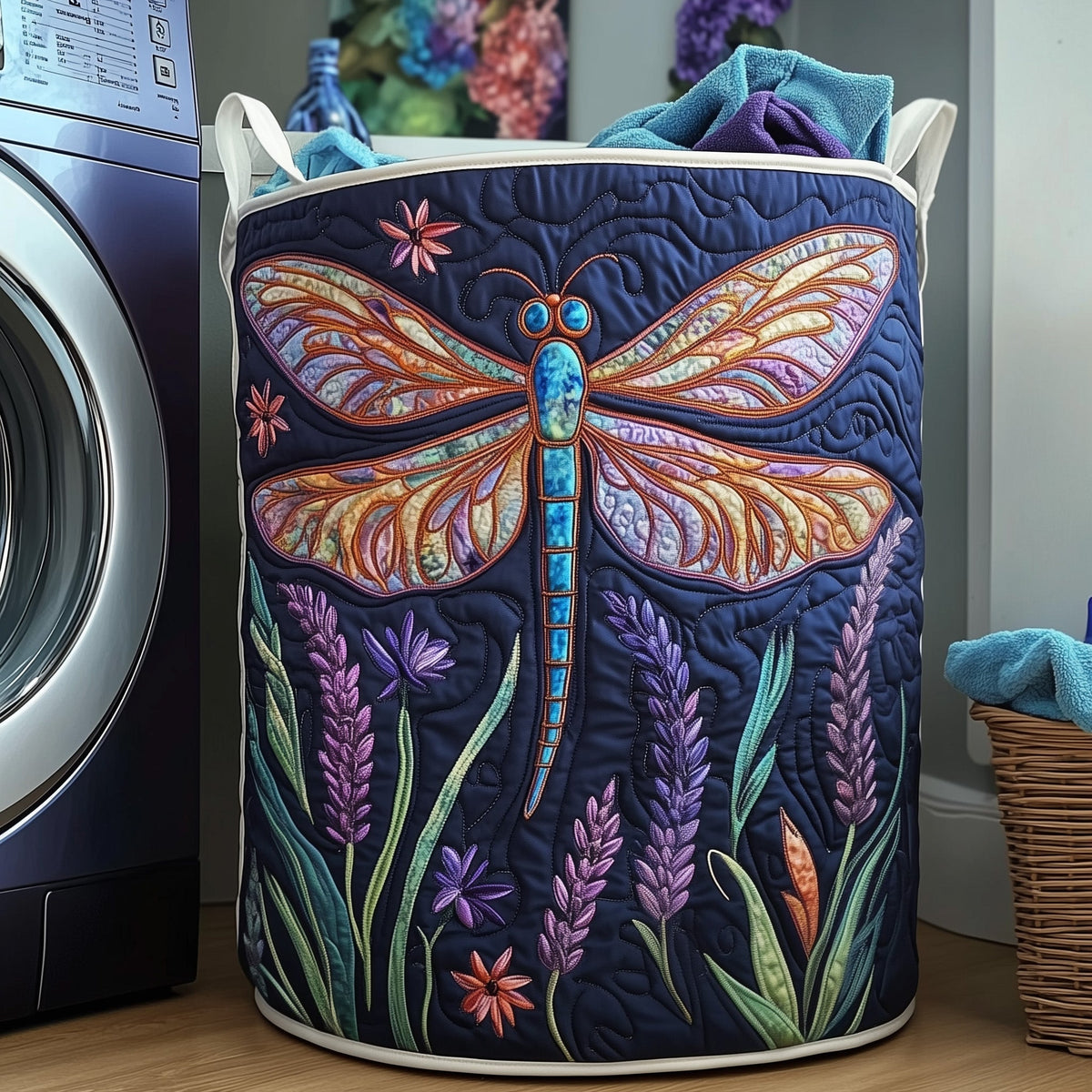 Dreamy Dragonfly Quilted Laundry Basket GFTOTG380