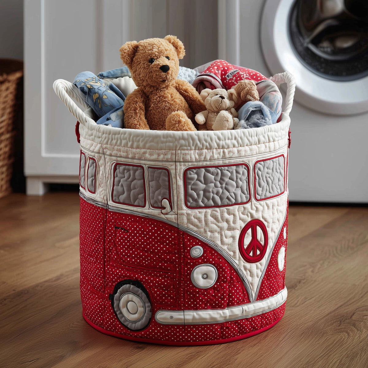 Hippie Van Quilted Laundry Basket GFTOTL4698