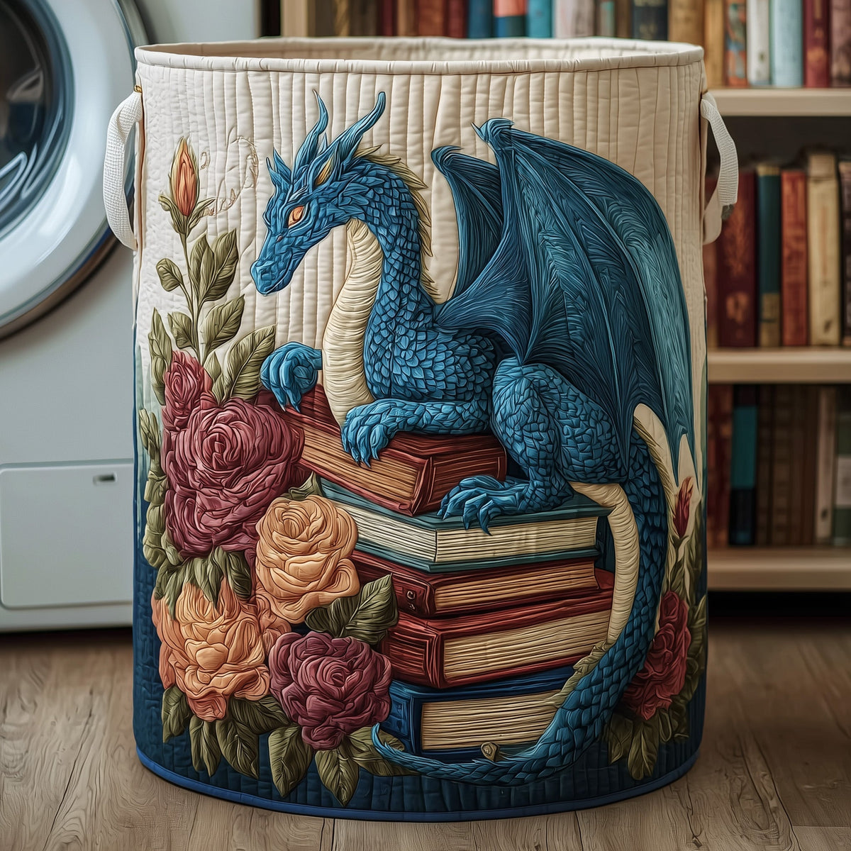 Library Dragon Quilted Laundry Basket GFTOTP11122