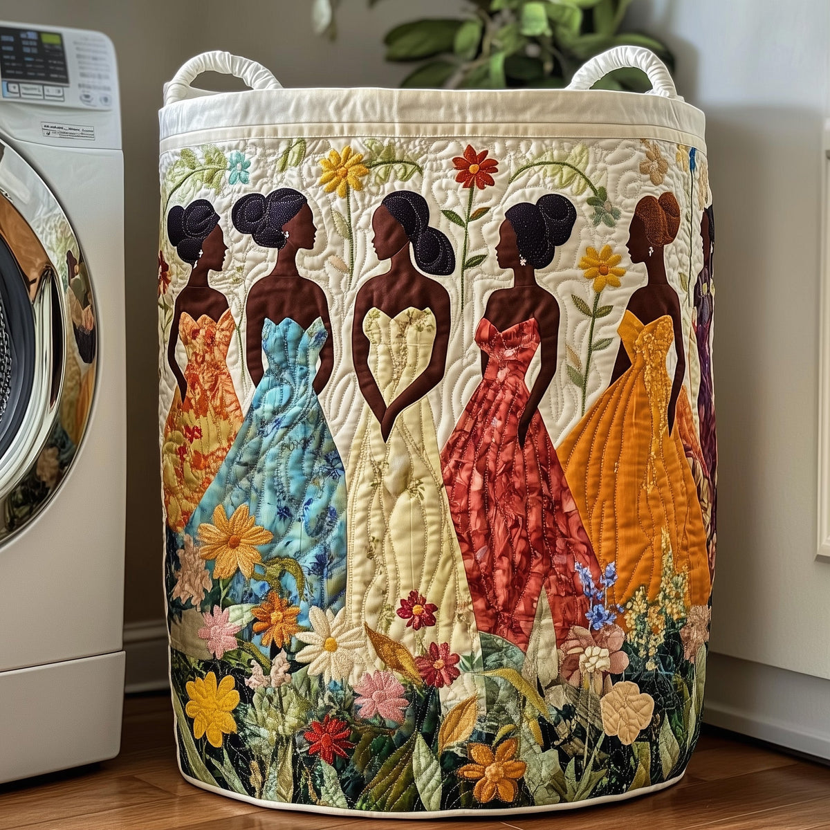 Divine Beauty Quilted Laundry Basket GFTOTP12048