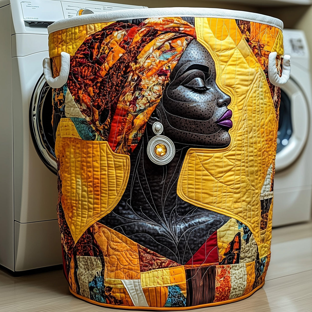 Golden Glow Quilted Laundry Basket GFTOTP13368