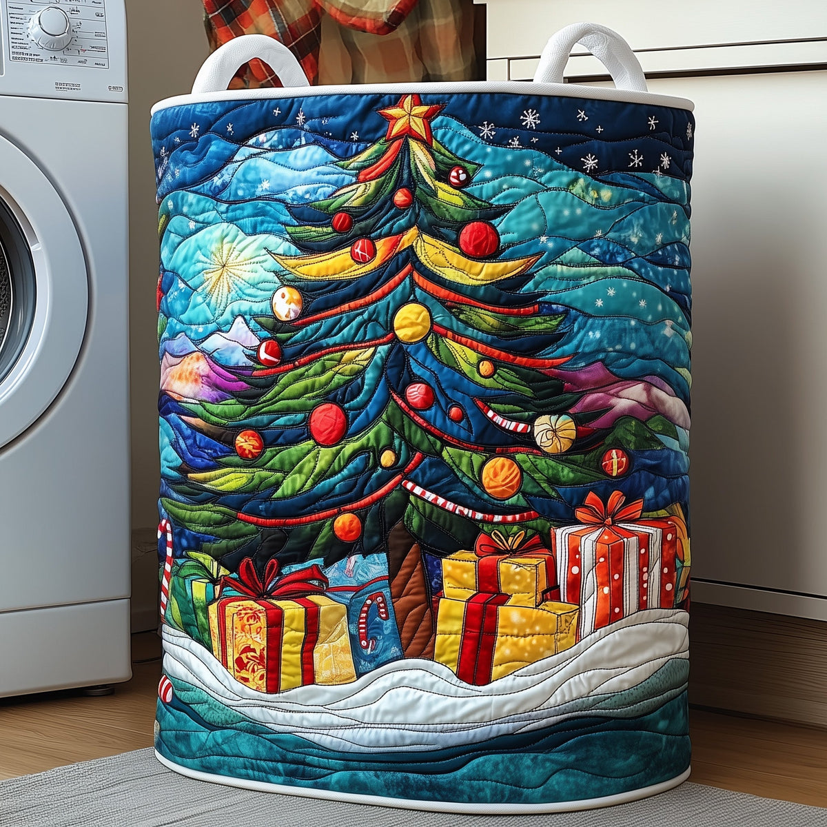Christmas Quilted Laundry Basket GFTOXM232