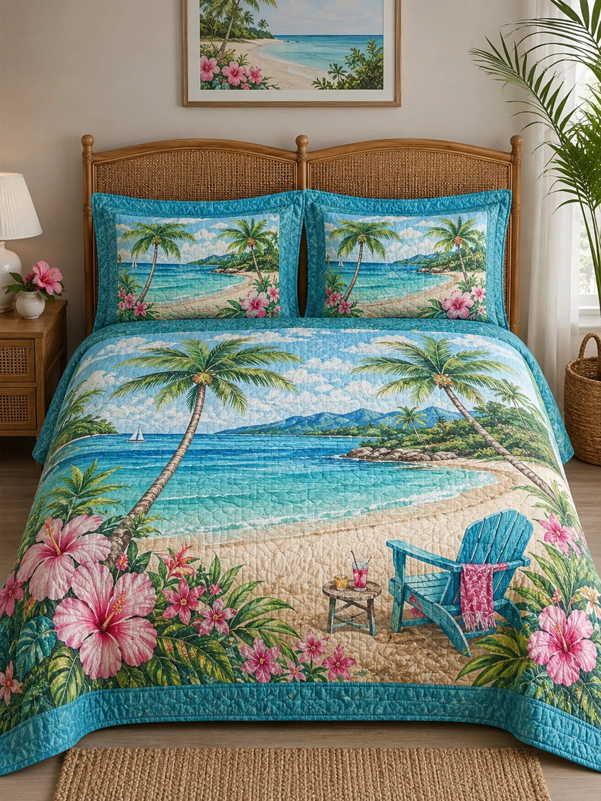 Shore Break 3-Piece Quilted Bedding Set