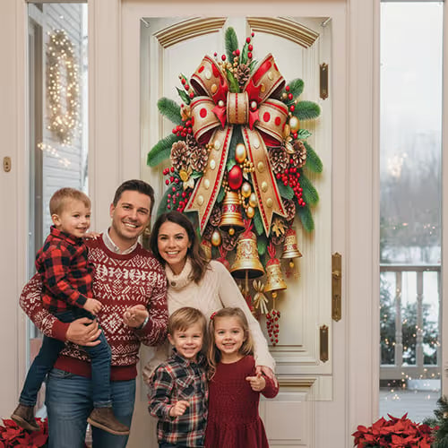 Christmas Bell Door Curtain