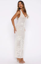 Only You Knit Maxi Dress Off White