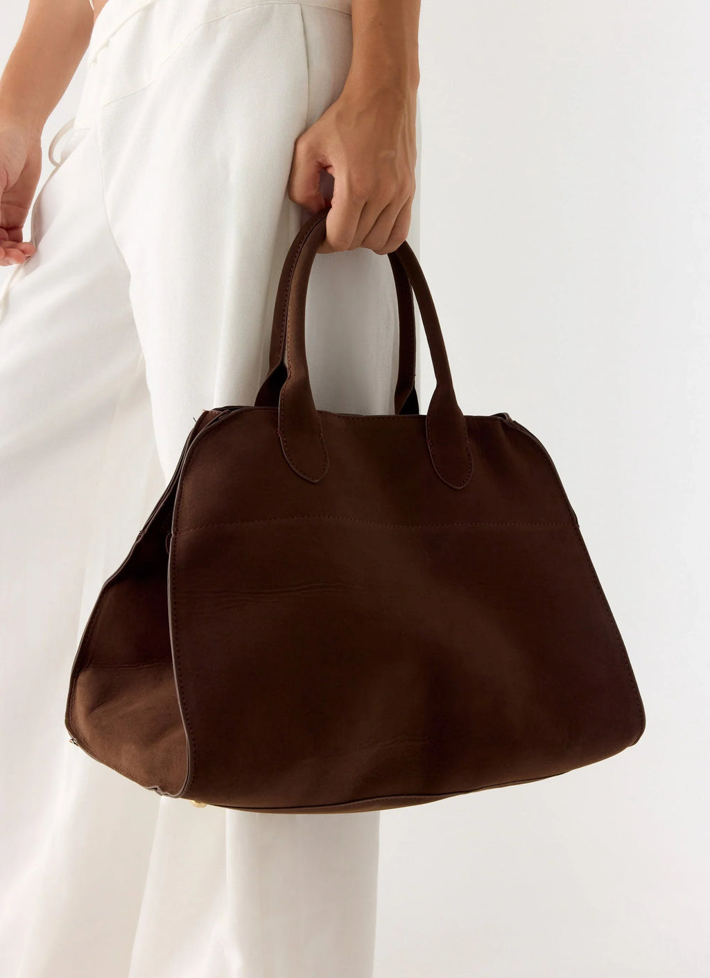 Twilight Drift Faux Suede Bag - Espresso