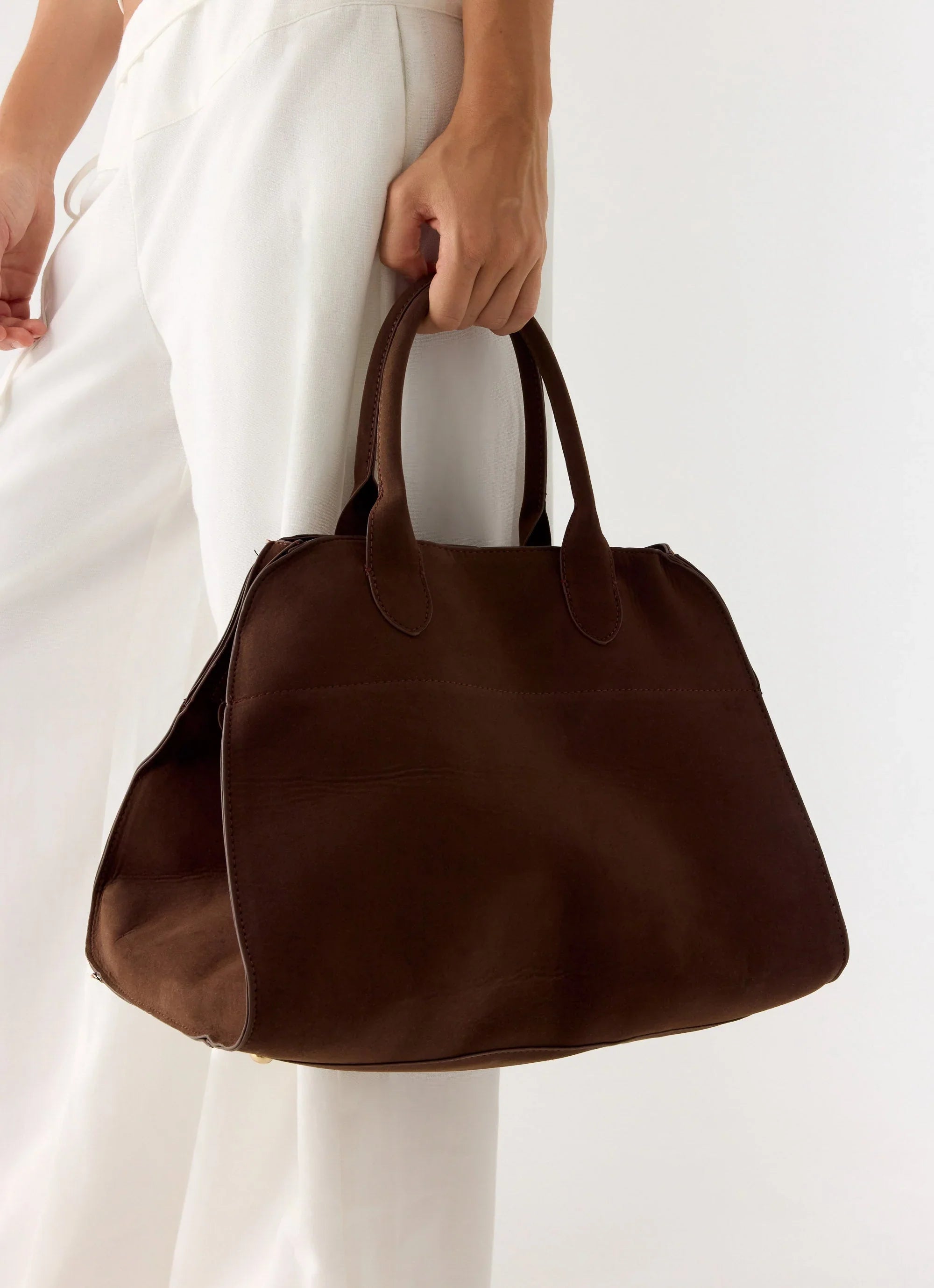 Twilight Drift Faux Suede Bag - Espresso