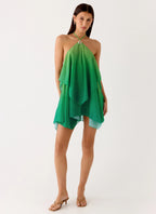 Twin Flame Mini Dress - Green Gradient