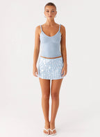 Movie Star Mini Skirt - Blue