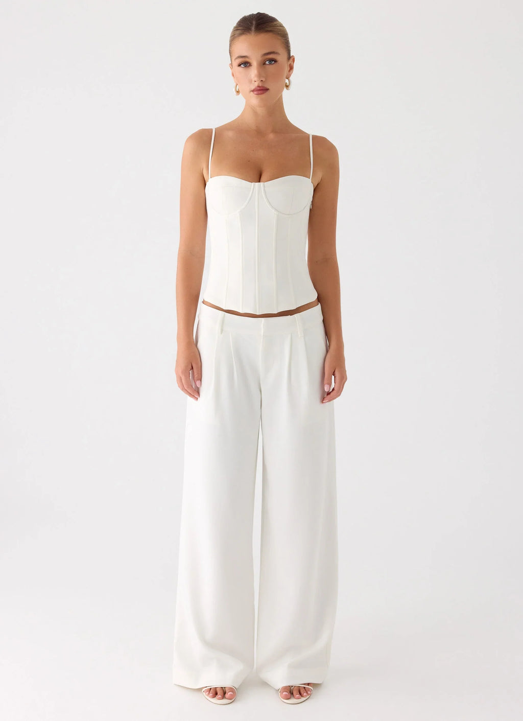 Samuel Low Rise Suiting Pants - White