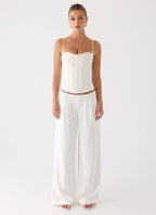 Samuel Low Rise Suiting Pants - White