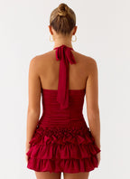 Someone Else Halter Top - Dark Cherry