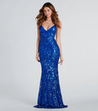 Bethanie Formal Sequin V-Neck Mermaid Dress