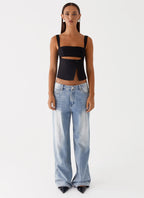 Pia Cut Out Top - Black