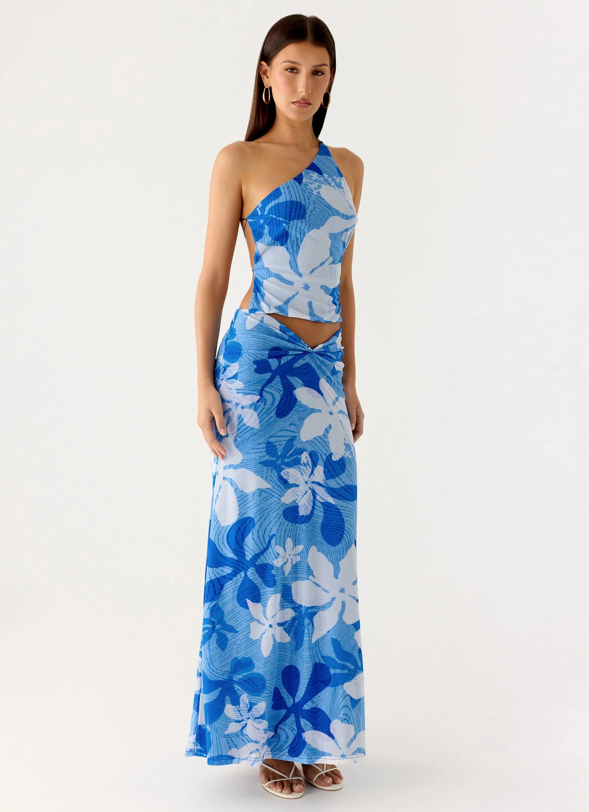 Briene Maxi Skirt - Sea Blue