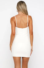 Hurt My Pride Pu Mini Dress Cloud White