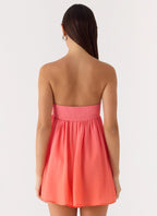 Elevare Strapless Mini Dress - Sunset Ombre