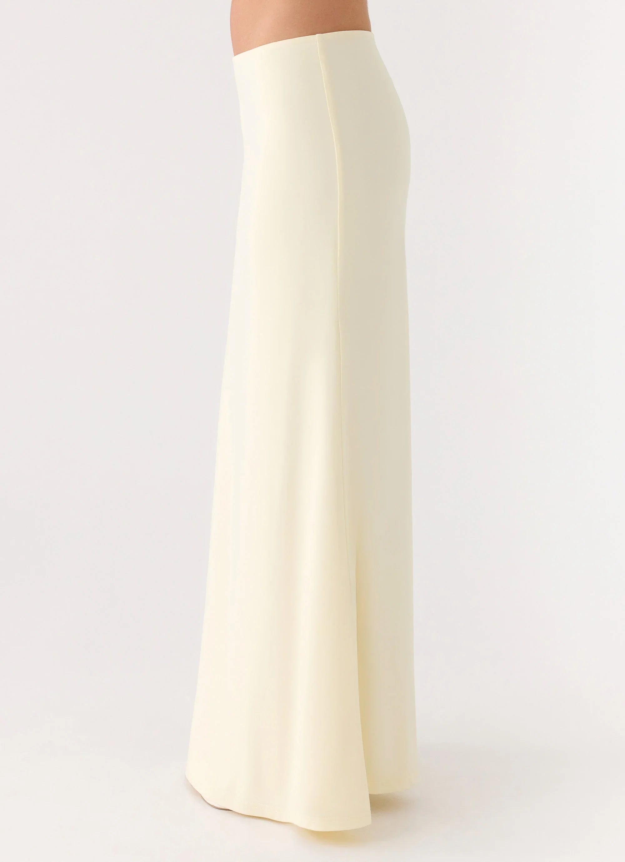 Like A Flower Maxi Skirt - Lemon Yellow