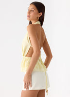 Kat Chiffon Top - Yellow