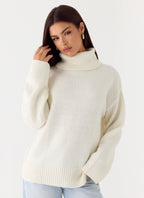 Gabrielle Knit Sweater - Ivory Cream