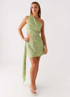 Juelz Beaded Mini Dress - Lime