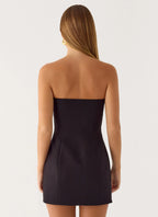 Drivers Seat Strapless Mini Dress - Black