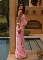 Pure Heart Cowl Maxi Dress - Pink