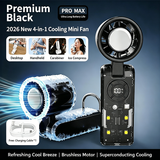 🔥2026 Refrigeration Handheld Turbo Fan, 3600mAh Battery Operated, Up to 12 Working Hours, 199-Level Stepless Control with Digital Display, 5-in-1 Handheld/Neck/Desktop Cooling Fan for Travel, Dorm & Office🎁-JKL