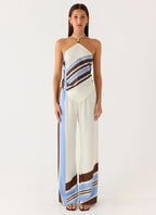 Julissa Halter Top - Purple Stripe