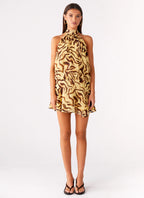 Zulla Backless Mini Dress - Laguna Print