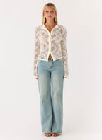 Orellia Long Sleeve Top - Ivory