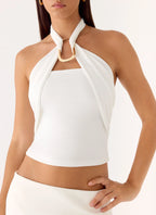 Midnight Sky Top - White
