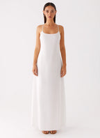 Madeleine Scoop Neck Maxi Dress - Off White