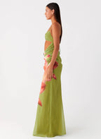 Tropic Rush Cut Out Maxi Dress - Jungle Floral