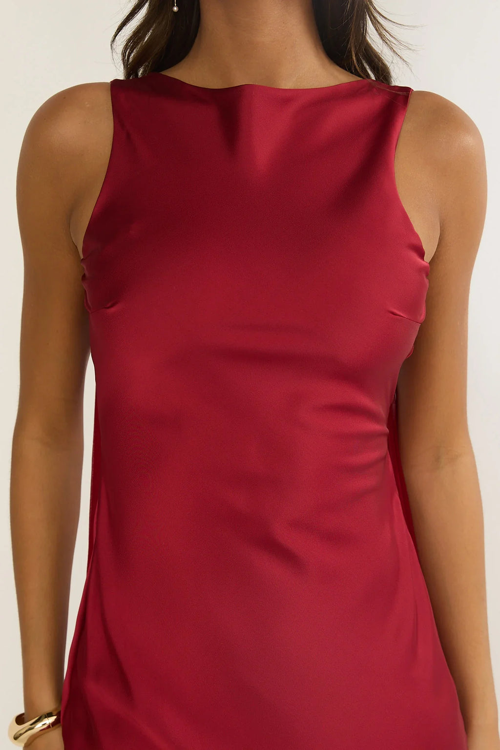 Veyla Shoulder Sash Maxi Dress Wine