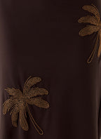 Brienne Beaded Maxi Skirt - Chocolate