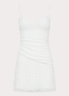 Arden Mesh Mini Dress - White