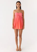 Elevare Strapless Mini Dress - Sunset Ombre