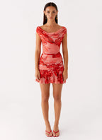 Cait Mini Dress - Sicily Sunsets Print