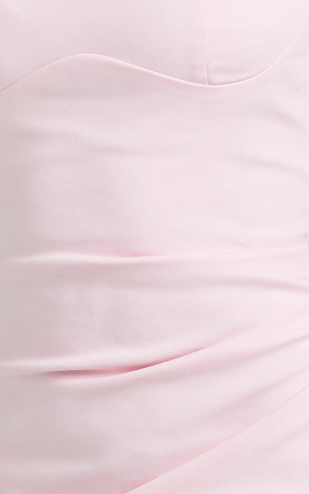 Benita Midi Dress - Scoop Neck Ruched Fitted Dress in Pink
