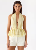 Kat Chiffon Top - Yellow
