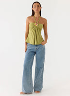 Aesha Low Rise Denim Jeans - Light Denim